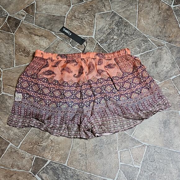 NWT GYPSY 05 Anthropologie Silk Bohemian Beach Shorts Coverups Sz Small - Picture 11 of 11